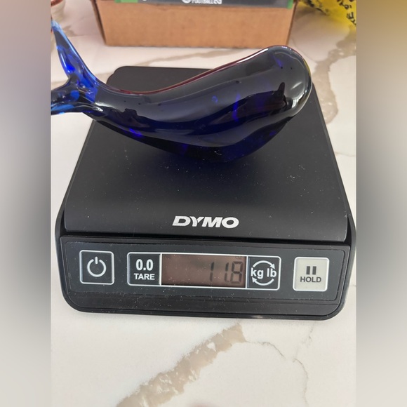 Vintage Cobalt Blue hand-blown art glass whale figurine Pilgrim Glass 4” - Picture 6 of 6